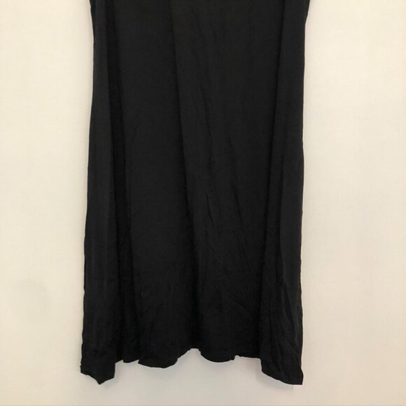 MAX STUDIO Black Cream Beige Embroidered Lace Up Tassel Sleeveless Shift Dress S - Picture 12 of 12